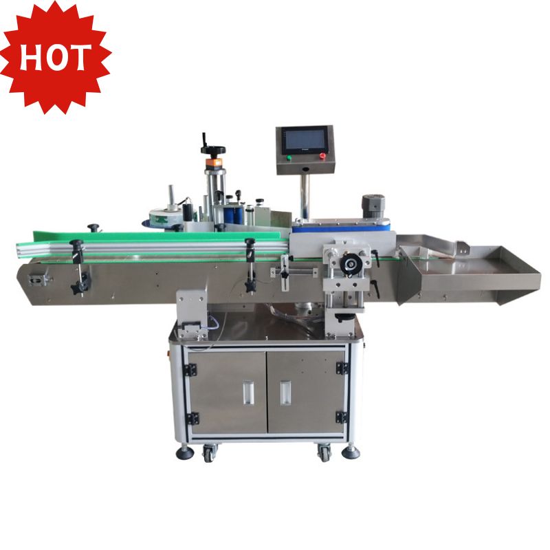WT-202-آلة لصق العلامات على الزجاجات الدائرية أوتوماتيكية بالكامل