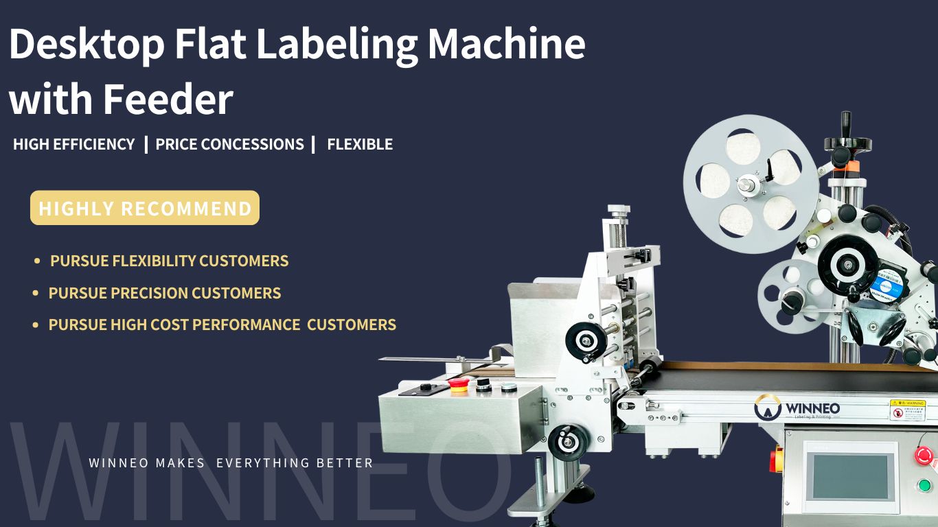 Desktop Flat Labeling Machine with Feeder