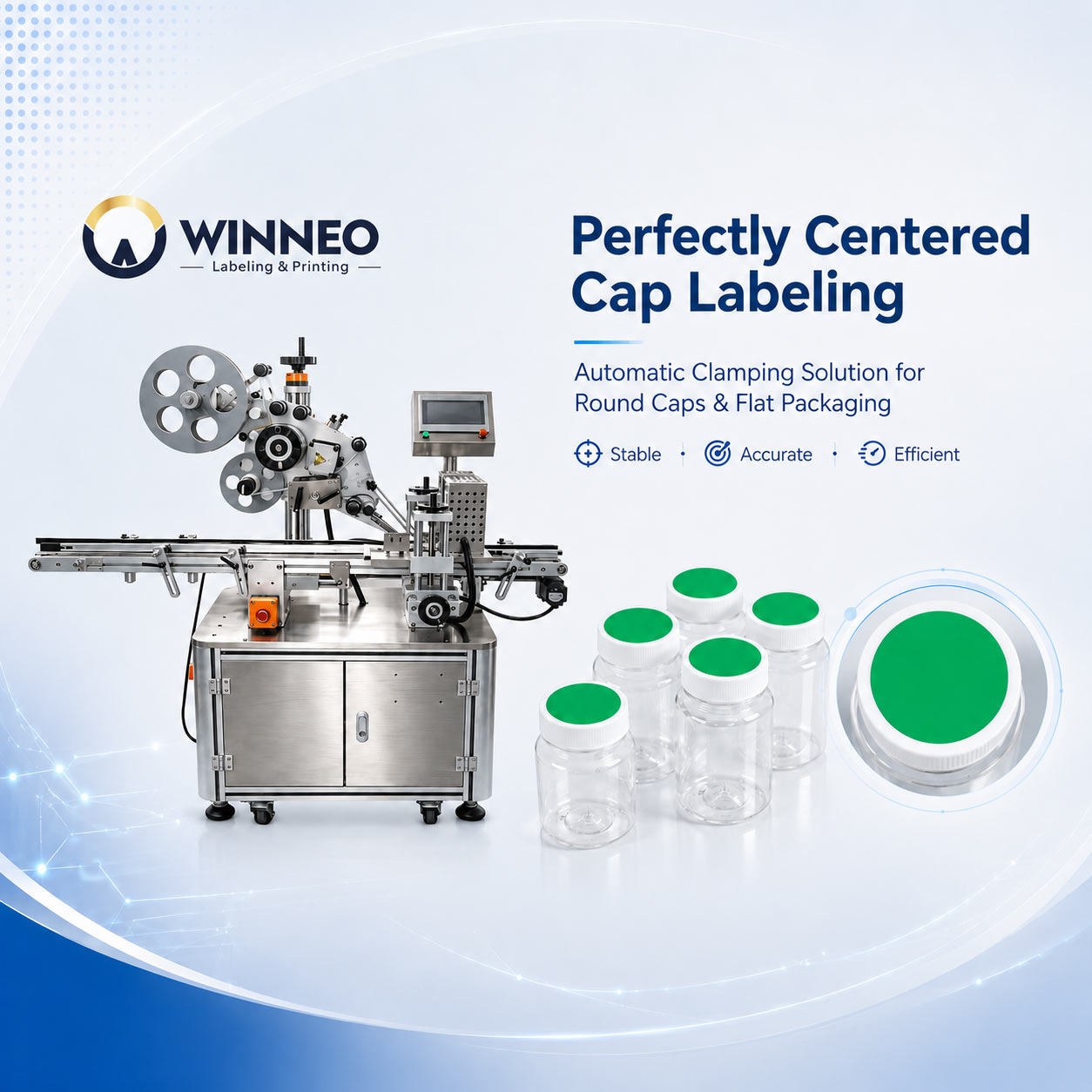Solving the Challenge of Centered Cap Labeling: How an Automatic Clamping Labeling Machine Improves Production Quality